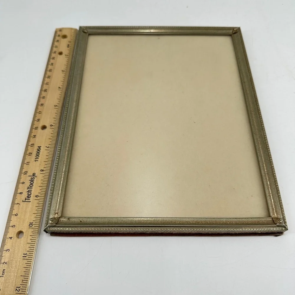 Vintage Ornate Embossed Metal 8x10 Picture Frame Gold Tone Wall Hanging